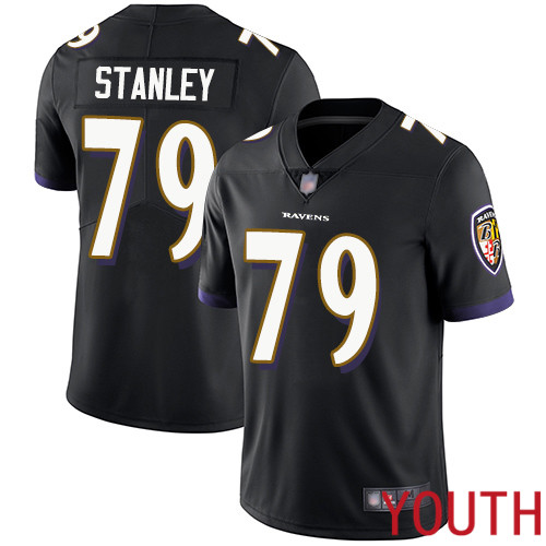 Baltimore Ravens Limited Black Youth Ronnie Stanley Alternate Jersey NFL Football #79 Vapor Untouchable